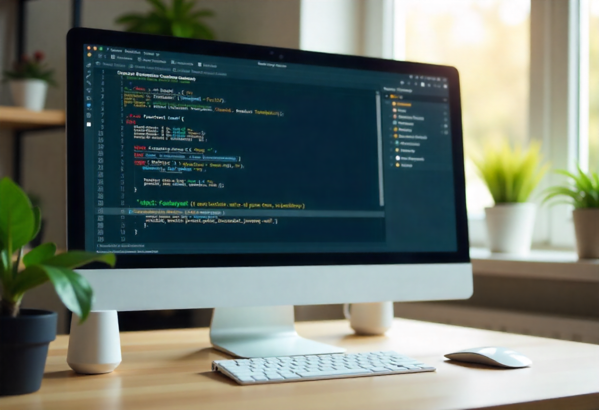 Person coding on a monitor, representing Web App Development